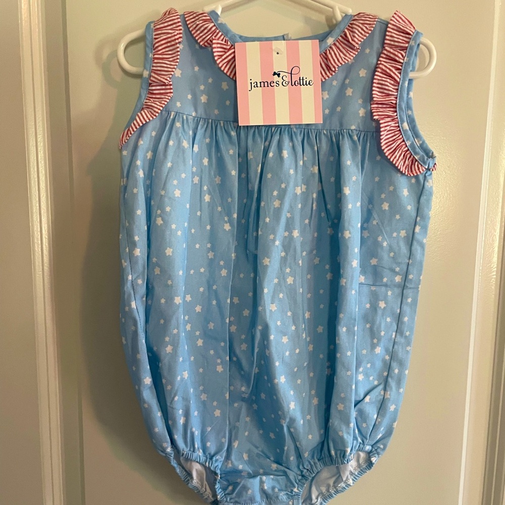 James & Lottie Baby Girl Rosie Bubble - blue stars